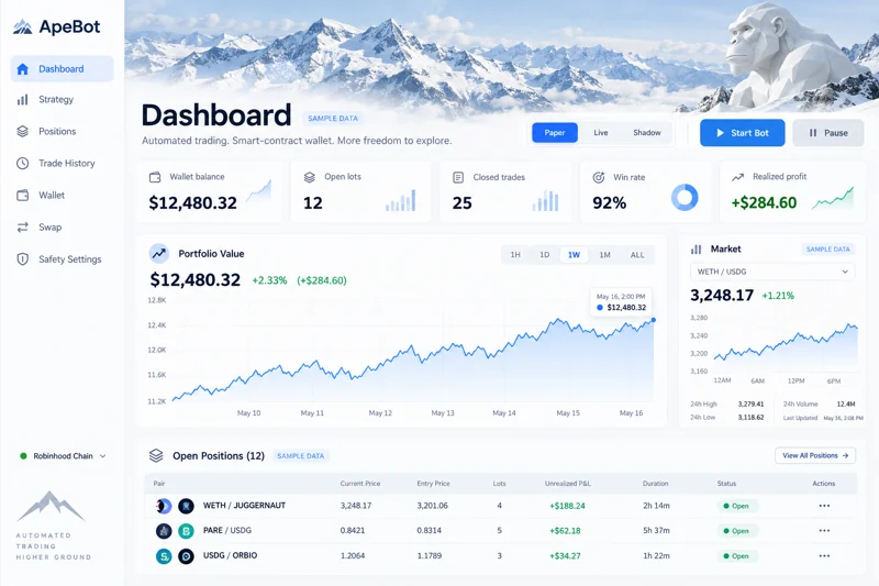 Alpine · ApeBot interface template preview