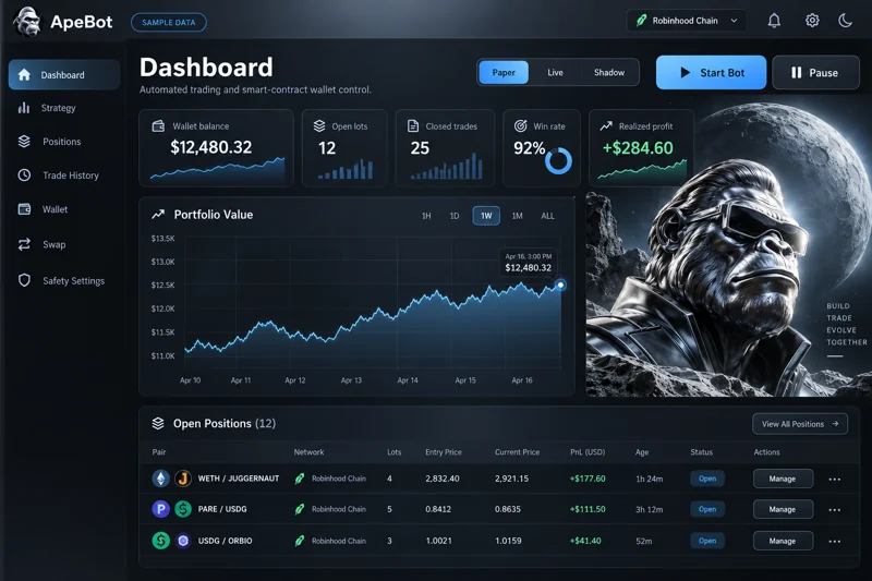 Lunar Silver · ApeBot interface template preview